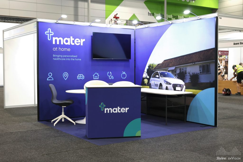 Mater portable display featuring the Amplify display and portable Counter system